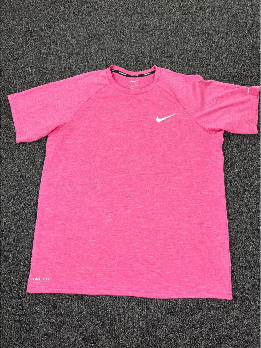 Nike Swim Dri-FIT Pink Athletic T-Shirt Medium